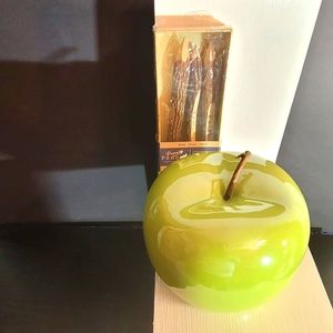 LARGE HANDMADE PORCELAIN "GREEN" APPLE DECOR